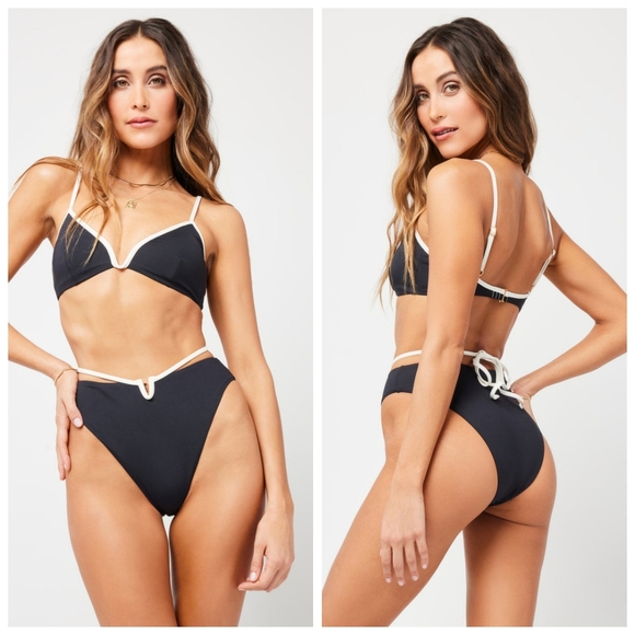 l*space Other - L*Space Helena Joy Bikini Set Black Cream